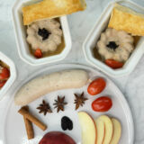 Timbale de boudin blanc truffé et pomme caramélisée